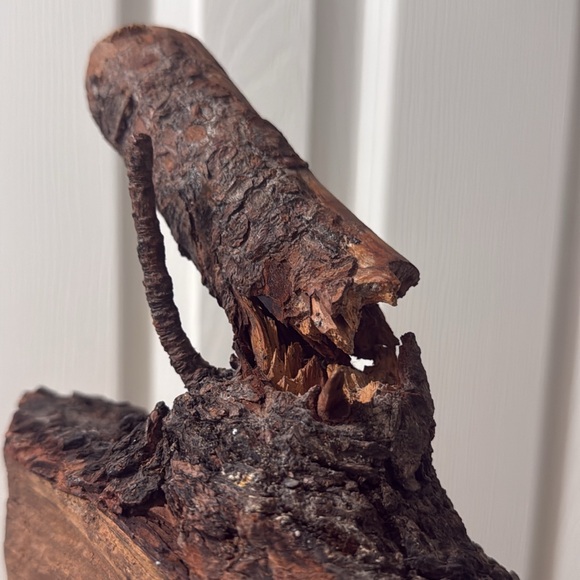 Tree Man Spirit Face Handmade Wooden Vintage Folk Art - Picture 3 of 5